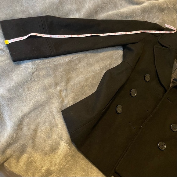 MICHAEL KORS size small black double breasted wool blend pea coat - Picture 9 of 10